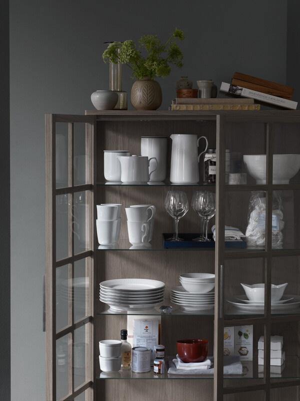 Royal Copenhagen Hvid riflet Halvblonde skål - 35 cl. - Bahne